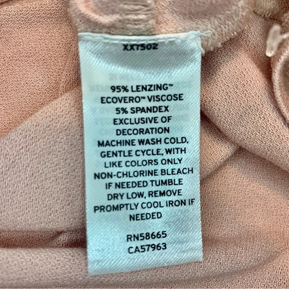 NWT Crop Top XL BP Wrap Front Lace Trim Pink Smoke Boho Long Balloon Sleeves - Picture 10 of 13